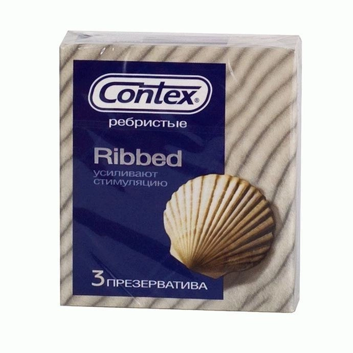 Презервативы Контекс Contex Ribbed Презервативы с силиконовой смазкой 3 шт.