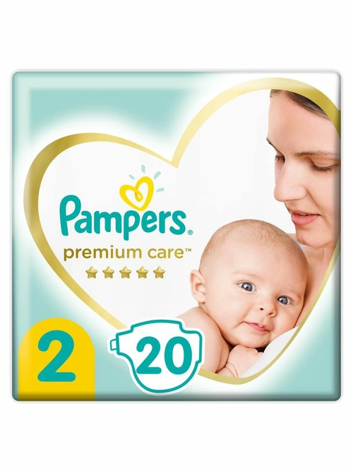 Подгузники Памперс Pampers 2 Premium Care (4-8кг) Подгузники 20 шт.