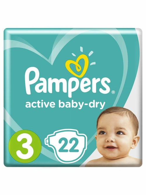 Подгузники Памперс Pampers 3 Active Baby-dry (6-10кг) Подгузники 22 шт.