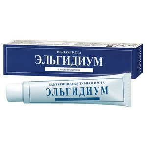 Паста зубная Эльгидиум против зубного налета с хлоргексидином Паста для внутреннего применения 75мл/100г 1 шт.