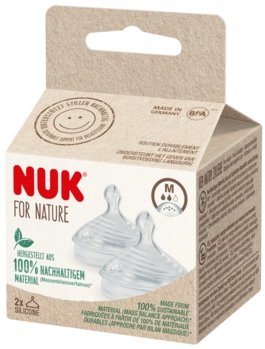 Соска NUK for Nature силикон отверстие M 2 шт Соски 2 шт.