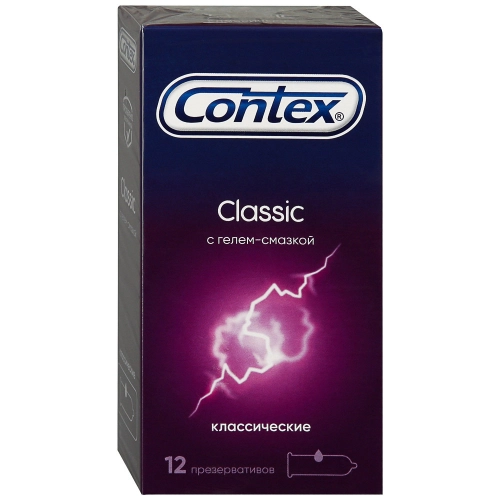 Презервативы Контекс Contex Classic Презервативы с силиконовой смазкой 12 шт.